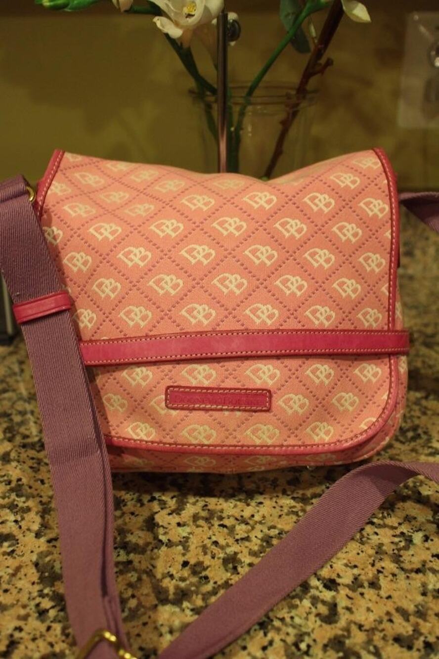 Dooney & Bourke signature DB Canvas Flap Crossbody Bag (PU3000
